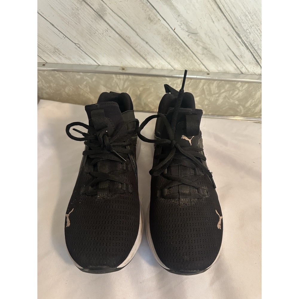PUMA Wired Unisex Kids Athletic Sneaker Black Lace-Up Mesh Low Top US 8 - Picture 2 of 10